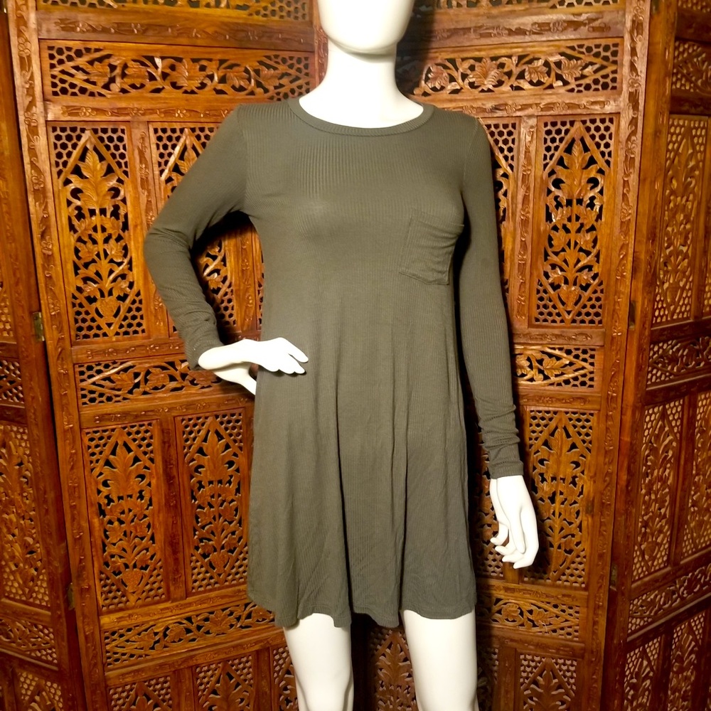 Olive green comfy Forever 21 dress